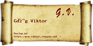 Góg Viktor névjegykártya